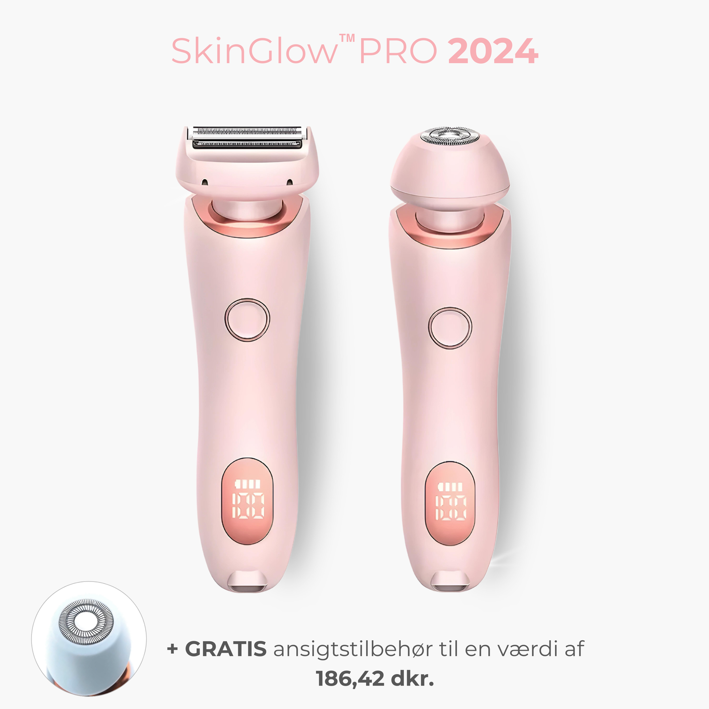 SkinGlow™ Pro - Nano shaver gives silky white hair for seconds