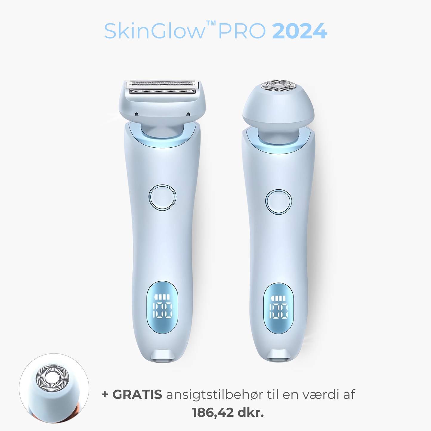 SkinGlow™ Pro - Nano shaver gives silky white hair for seconds